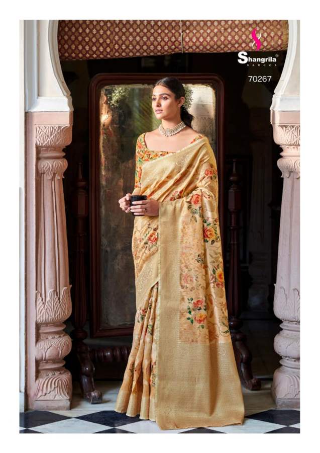Shangrila Shimona Viscouse Digital 2 Printed Fancy Festive Wear Latest Saree Collection